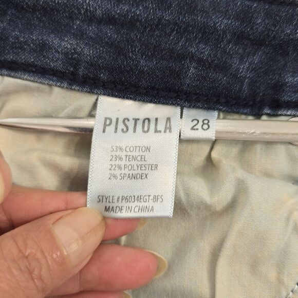 PISTOLA Jeans Size 28 Womens High Rise 27 Inseam Stretch Tapered Leg - Picture 12 of 13